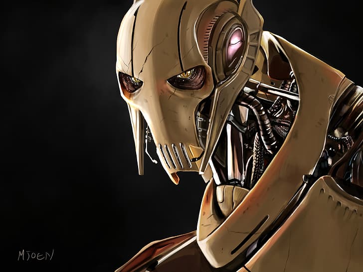 Star Wars, General Grievous, Cyborg, Qymaen Jai Shelal, The Confederacy of independent systems, Supreme commander of the droid Army, HD wallpaper
