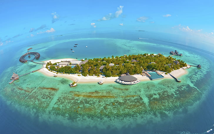 Resort Huvafen Fushi Male City Maldives Beautiful Island Dream Indian Ocean Wallpaper Hd 2560×1600, HD wallpaper