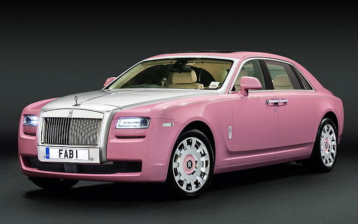 pink, Rolls-Royce, Ghost, the front, GOST, Extended, Wheelbase, FAB1, HD wallpaper