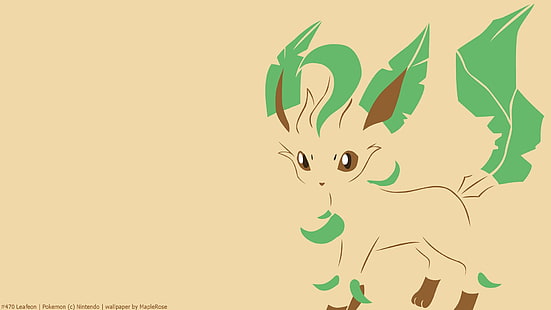 Pokémon, Eeveelutions, Leafeon (Pokémon), HD tapet HD wallpaper