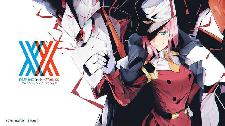 Sayang di FranXX, gadis-gadis anime, Zero Two (Sayang di FranXX), Strelizia (DARLING di FRANXX), Wallpaper HD