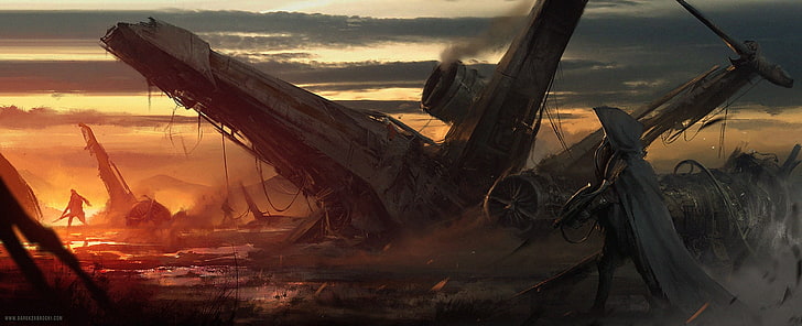 video game illustration, Star Wars, X-wing, HD wallpaper
