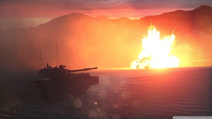 скриншот черного боевого танка, Battlefield 4, Battlefield 4: ночные операции, HD обои