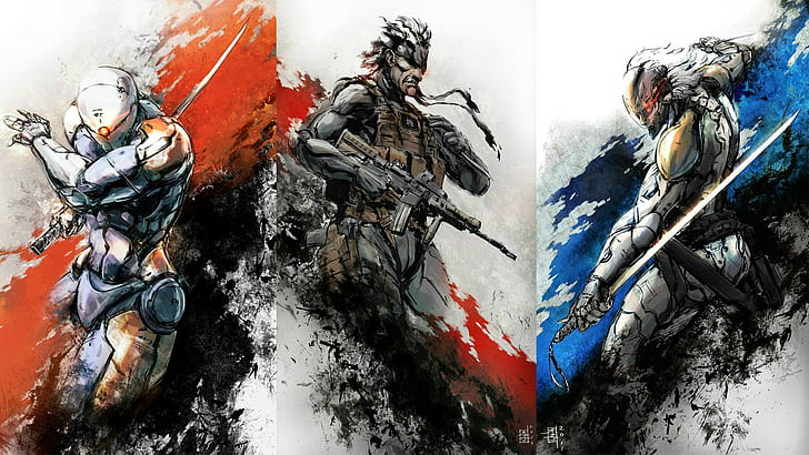Gra wideo, Metal Gear, Grey Fox (Metal Gear), Raiden (Metal Gear), Solid Snake, Tapety HD