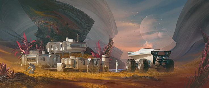 planet, weltraum, science fiction, astronaut, HD-Hintergrundbild HD wallpaper