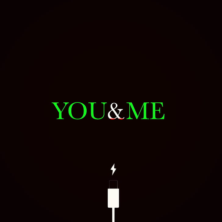 you, me, charging, relationship, inscription, meaning, HD wallpaper