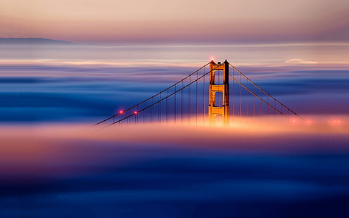 جسر البوابة الذهبية ، جسر البوابة الذهبية ، الولايات المتحدة الأمريكية ، سان فرانسيسكو ، الغيوم ، المدينة ، الهندسة المعمارية ، جسر البوابة الذهبية ، سان فرانسيسكو ، السحب ، المدينة ، العمارة، خلفية HD HD wallpaper