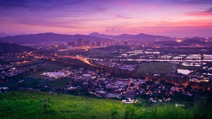 Hong Kong travel sunset-Bing Desktop Wallpaper, HD wallpaper