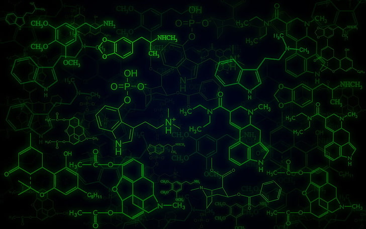 Química, drogas, molécula, Fondo de pantalla HD