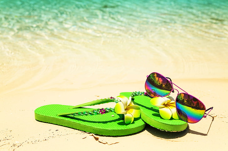 sand, sea, beach, summer, stay, glasses, shell, vacation, slates, sunglasses, HD wallpaper