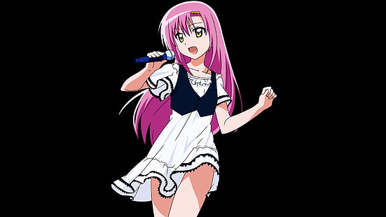 rosa Haaren, anime, Hayate no Gotoku, Anime-Mädchen, Katsura Hinagiku, einfachen Hintergrund, HD-Hintergrundbild HD wallpaper
