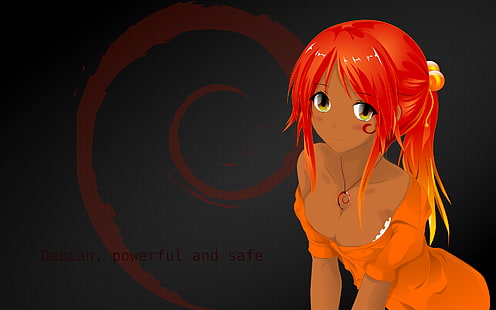 Linux, Anime Girls, OS-Tan, Debian, HD-Hintergrundbild HD wallpaper