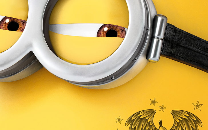 Despicable me 3 (2017), poster, movie, tattoo, eye, glasses, yellow, minion, animation, despicable me 3, HD wallpaper