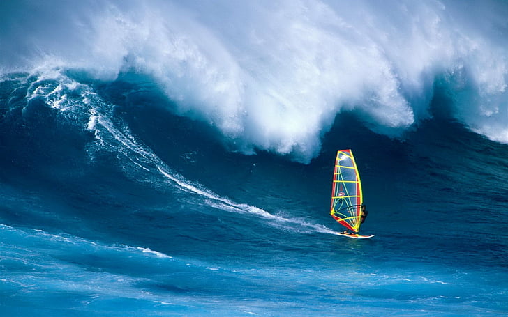Sports, Windsurfing, Wave, HD wallpaper