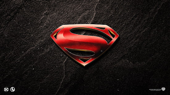 Superman-logotyp, film, vägg, logotyp, film, Superman, hjälte, film, Man of Steel, yuusha, officiell tapet, S, HD tapet HD wallpaper