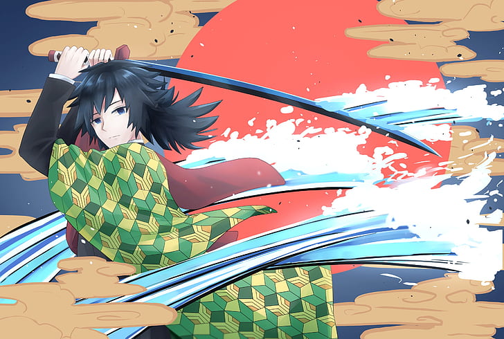 Anime, Demon Slayer: Kimetsu no Yaiba, Giyuu Tomioka, Fond d'écran HD