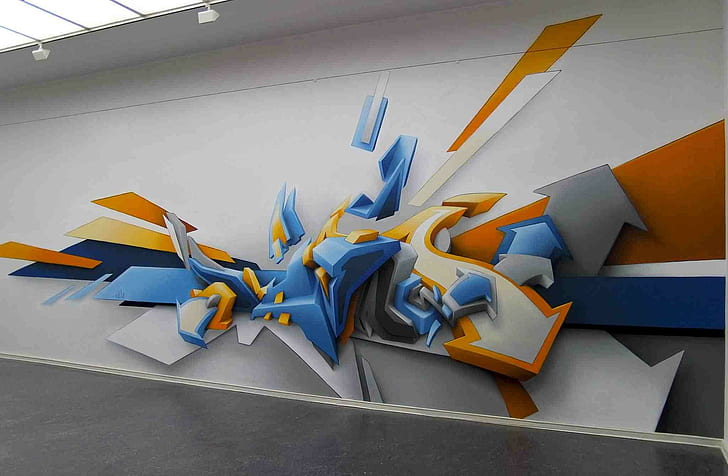 grafiti, 3D, Daim, Wallpaper HD