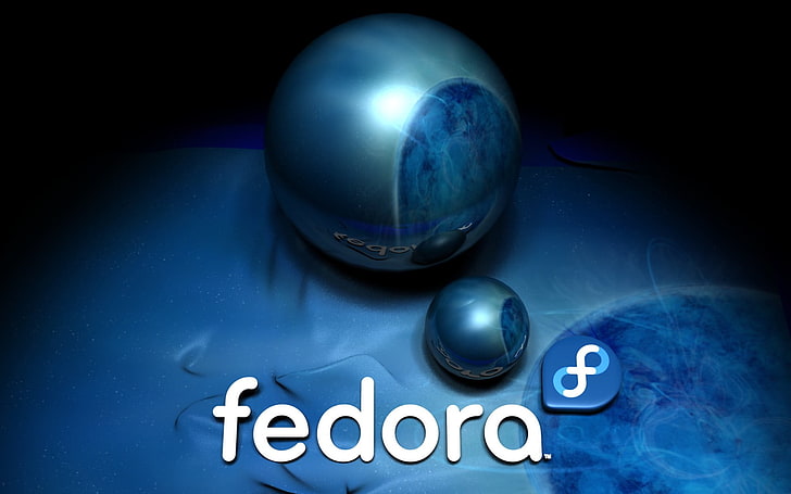 Fedora Blue Ball、Fedoraロゴ、コンピューター、Fedora、青、コンピューター、ボール、 HDデスクトップの壁紙
