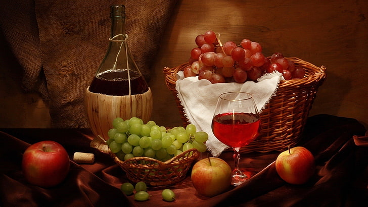 Food desktop grapes wine apples 1920x1080 Technology Apple HD Art, desktop,  HD wallpaper | Wallpaperbetter