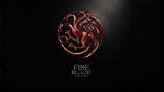 โลโก้ Fire Blood, Game of Thrones, House Targaryen, วอลล์เปเปอร์ HD HD wallpaper