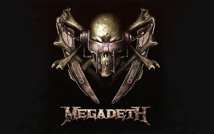 Logo Megadeth, crâne, Megadeth, musique, groupe de métal, groupe, Fond d'écran HD