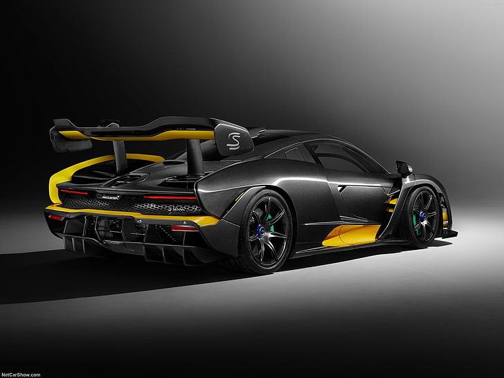2019 McLaren Senna Carbon Theme от MSO, кола, Victory Grey, превозно средство, въглеродни влакна, HD тапет