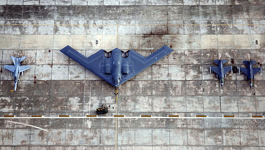 Blue Bomber Flugzeug, Militär, Flugzeug, Flugzeug, Northrop Grumman B-2 Spirit, General Dynamics F-16 Kampffalke, McDonnell Douglas F / A-18 Hornet, Militärflugzeug, HD-Hintergrundbild HD wallpaper