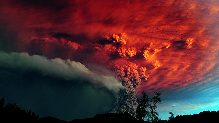 火山噴火の煙の色5710 3840×2160、 HDデスクトップの壁紙