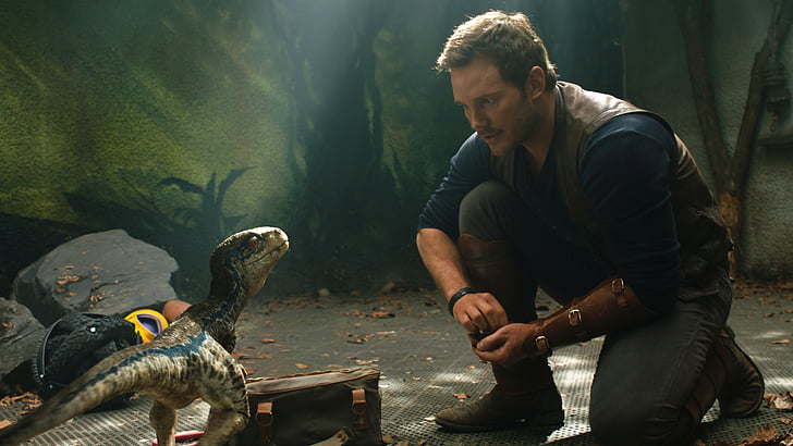 Jurassic World: Fallen Kingdom, Chris Pratt, dinosaurie, 5k, HD tapet