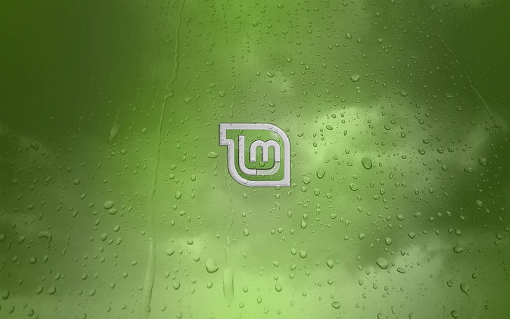 Linux Mint Green Background, white and green logo, Computers, Linux, green, linux ubuntu, HD wallpaper