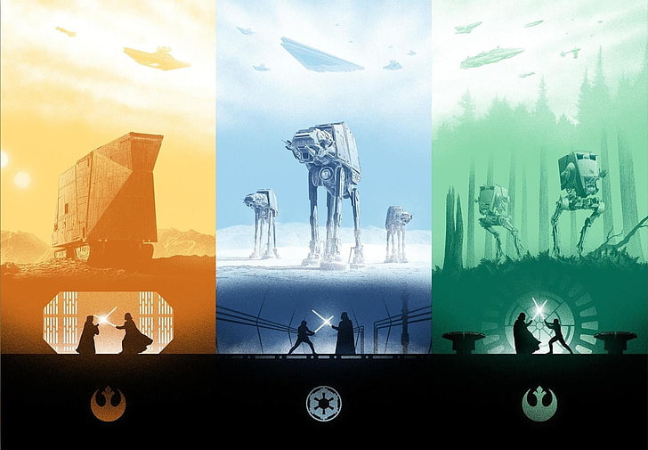 Star Wars Schattenkampf Wallpaper, Star Wars, Collage, Science Fiction, Kunstwerk, HD-Hintergrundbild