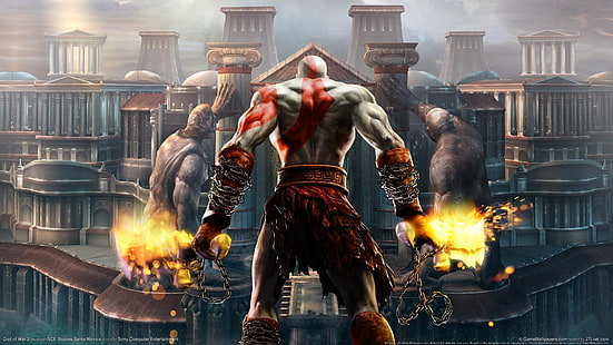 God Of War affisch, utan titel, God of War, God of War II, Kratos, HD tapet HD wallpaper