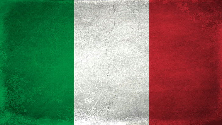 Flagga, grunge, Italien, HD tapet
