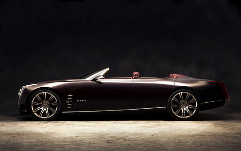 Cadillac Concept HD, svart cabriolet coupe, bilar, koncept, cadillac, HD tapet HD wallpaper