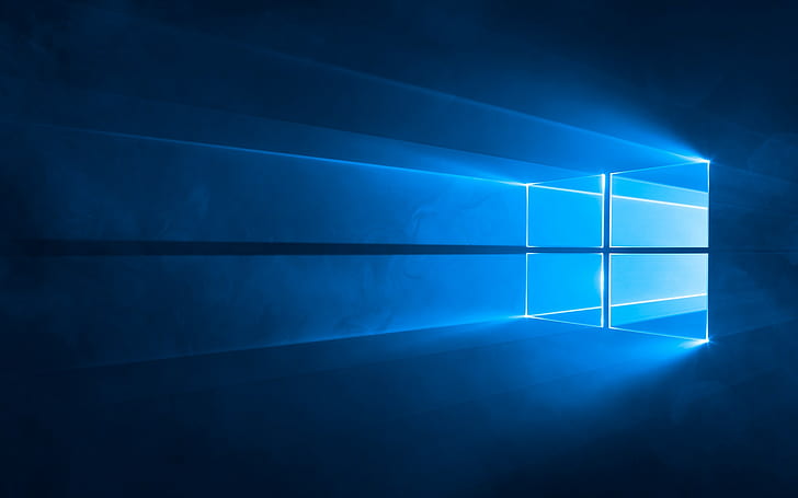 Windows 10, Microsoft, blu, Sfondo HD