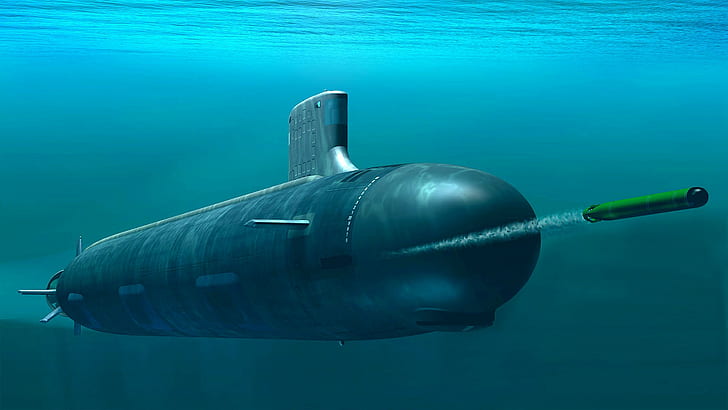 潜水艦、魚​​雷、軍事、車両、水中、 HDデスクトップの壁紙