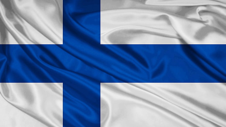 флаг Финляндии, флаг Финляндии, HD обои