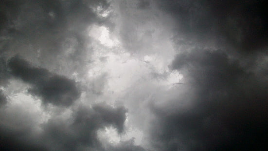 небе, облаци, абстрактно, сиво, облачно, просто, HD тапет HD wallpaper