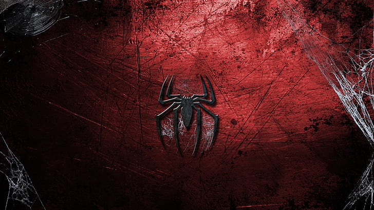 Spider-Man Red Web Spider Web Logo HD, карикатура / комикс, червено, човек, паяк, лого, мрежа, HD тапет