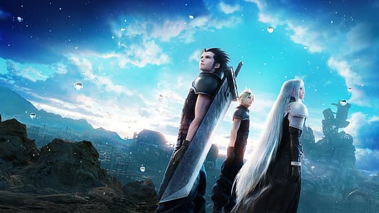 Final Fantasy VII, Zack Fair, Cloud Strife, Sephiroth, videospel, HD tapet HD wallpaper
