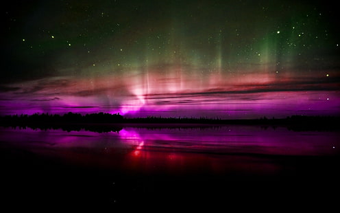 Aurora Borealis Northern Lights Reflection Colorful HD, nature, reflection, lights, colorful, aurora, borealis, northern, HD wallpaper HD wallpaper