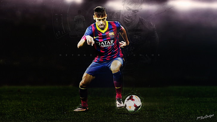 weißer Fußball, Fußball, Neymar, HD-Hintergrundbild
