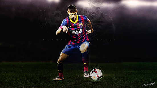 Balón de fútbol blanco, fútbol, ​​Neymar, Fondo de pantalla HD HD wallpaper