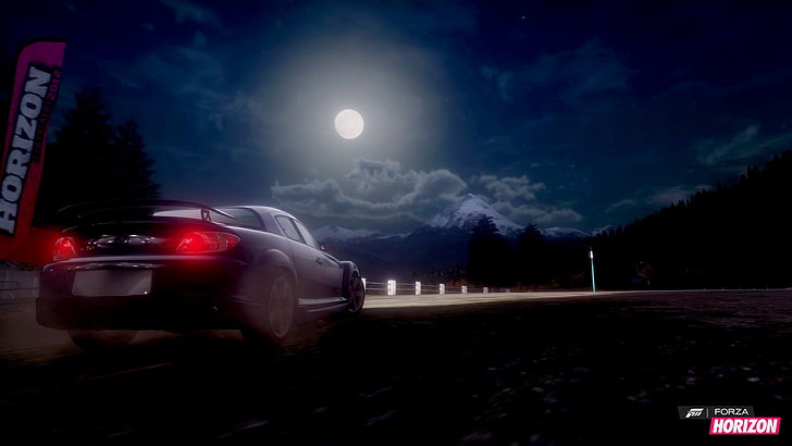 schwarz-graues Autoteil, Forza Horizon, HD-Hintergrundbild