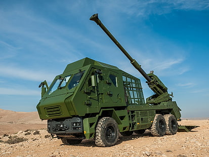 155mm na ciężarówce, artyleria, atmosfera, armata, broń, haubica, wojsko, tatra, broń, Tapety HD HD wallpaper