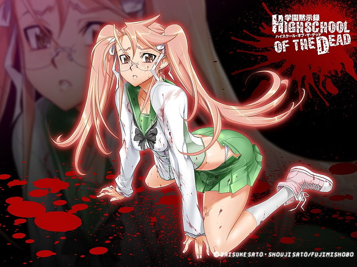 Anime, Escola Secundária Dos Mortos, Saya Takagi, HD papel de parede