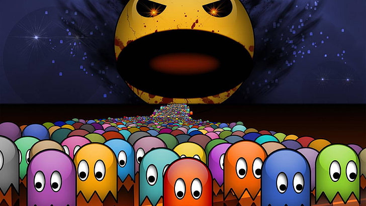 Pacman Ghost Digital Wallpaper Minimalism Humor Ghost Pac Man Video Games Hd Wallpaper Wallpaperbetter