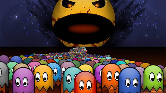 วอลล์เปเปอร์ Pacman, Pacman, วิดีโอเกม, เกินบรรยาย, วอลล์เปเปอร์ HD HD wallpaper