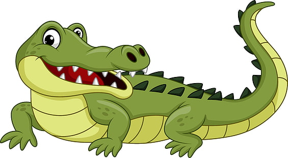  funny, drawing, crocodile, reptile, HD wallpaper HD wallpaper