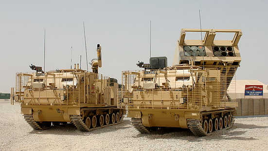 MLRS, M270, Multiple Launch Rocket System, missil, US Army, Afghanistan, M270A1, HD tapet HD wallpaper